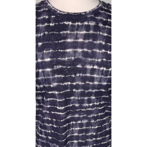Athleta Small Gray Black Stripe Tie Dye Sleeveless Top Modal Polyester - Picture 2 of 7